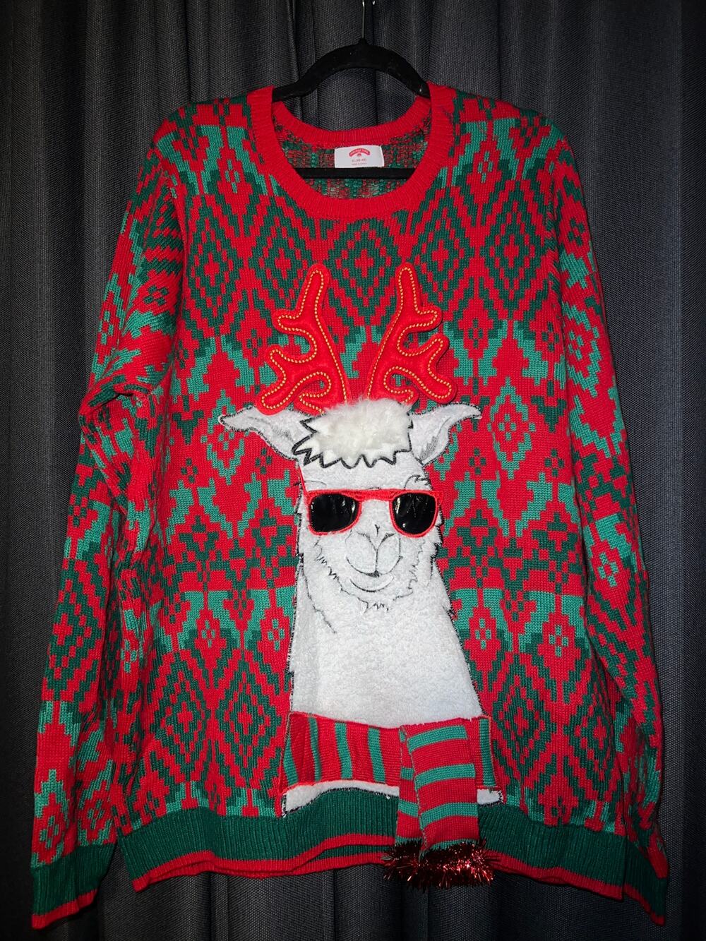 Ugly Christmas Sweater Xmas Size XL Llama